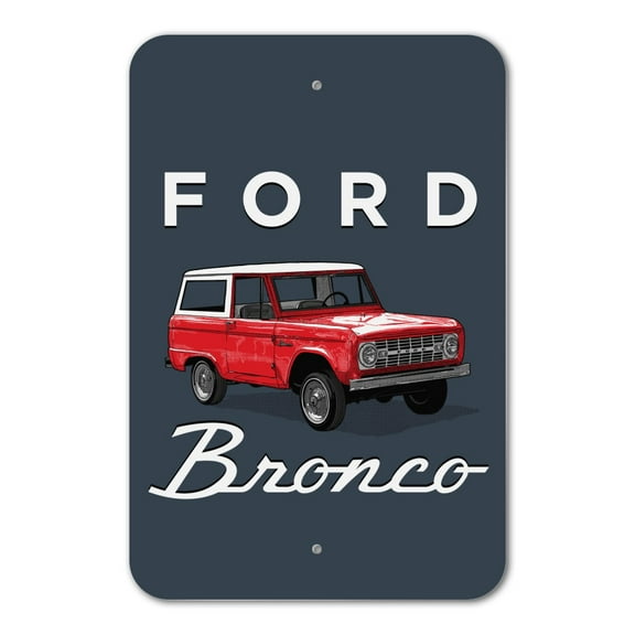 Ford Bronco '66 Illustrated Home Business Office Sign