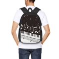 thumbnail image 4 of Bingfone Piano Keys With Musical Notes for Simple Large Capacity Backpack, Adjustable Strap Backpack Travel Bag Sports Bag, Unisex, 4 of 6