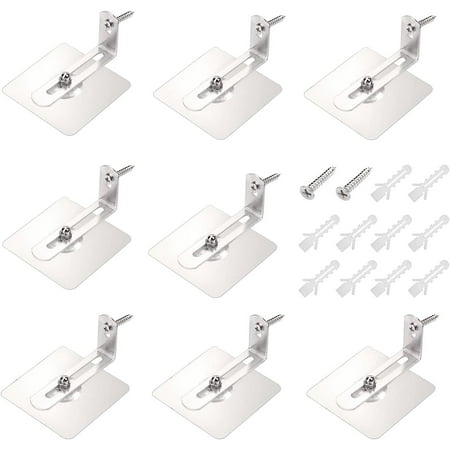 8 Packs Furniture Wall Anchors for Baby Proofing, Adhesive Anti-Tip Safety Metal Bracket for Fixing Bookcase Cabinet Dresser, Falling Furniture Prevention, Baby & Pet Protector