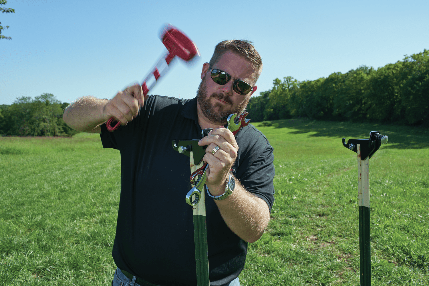 Champion® Range and Target Center Mass AR500 T-Post Stand