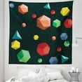 thumbnail image 1 of Geometric Tapestry, Geometric 3D Styled Shapes in Vivid Colors Icosahedron Tetrahedron and Octahedron, Fabric Wall Hanging Decor for Bedroom Living Room Dorm, 5 Sizes, Multicolor, by Ambesonne, 1 of 1