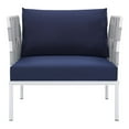 thumbnail image 4 of Modway Harmony Sunbrella® Outdoor Patio Aluminum Armchair in Gray Navy, 4 of 6