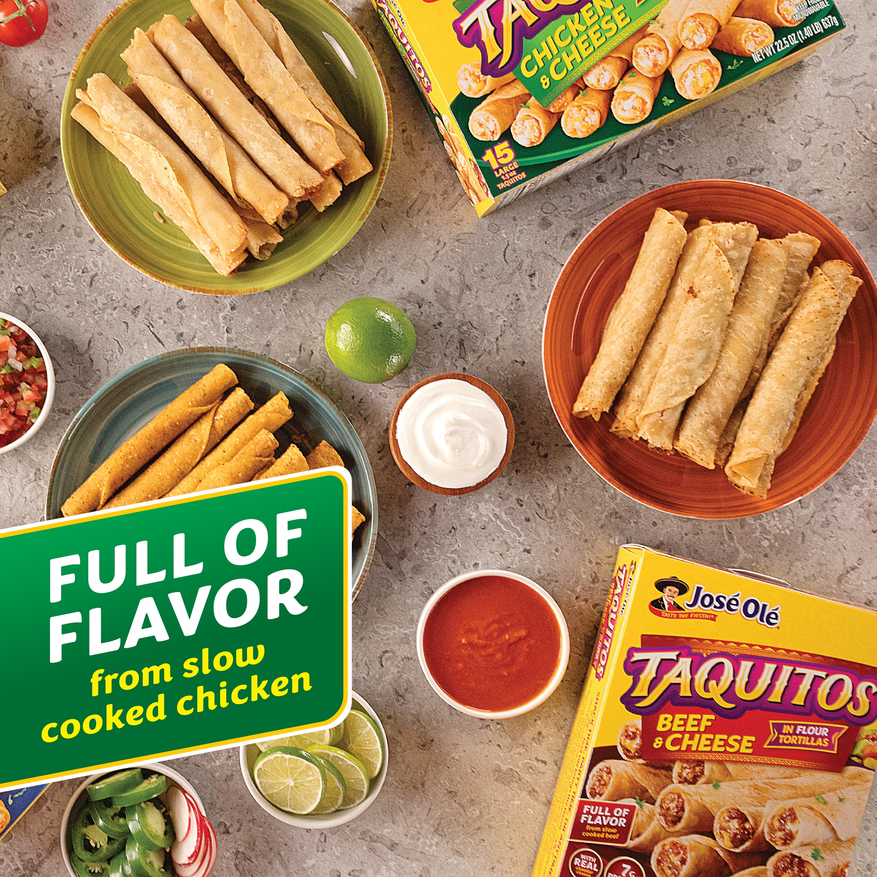 Jose Ole Taquitos Chicken & Cheese - 15 CT