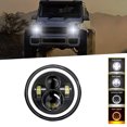 thumbnail image 4 of Labymos 1Pcs 7 inch Car Motorcycle LED Headlight with DRL/Turn Signal/Low Beam/High Beam 7'' Round, 4 of 8