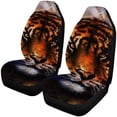 thumbnail image 2 of FMSHPON Set of 2 Car Seat Covers Portrait Tiger face Universal Auto Front Seats Protector Fits for Car,SUV Sedan,Truck, 2 of 4