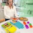 thumbnail image 4 of Silicone Lunch Box Microwaveable Household Square Salad Dressing Compartment Artifact Lunch Box for Kids 180ML 2PCS, 4 of 6