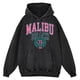 thumbnail image 2 of Sudadera con capucha retro desgastada con estampado de Malibu Beach 73 Usa City para hombre, ropa cálida y suave, sudadera holgada a la moda, sudadera 100 % algodón, 2 of 5