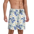 thumbnail image 2 of Wukai Daisies Flowers Men’s Short Pajama Pants With Pockets Soft Sleep Pj Shorts for Men-XX-Large, 2 of 6