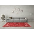 thumbnail image 3 of Ahgly Company Indoor Square Medallion Red Traditional Area Rugs, 3' Square, 3 of 4