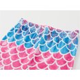 thumbnail image 6 of Girls Mermaid Pajamas Set, Long Sleeve Crewneck Sleep Top and Pull-On Pants Sleepwear, Blue/Pink 10T, 6 of 7