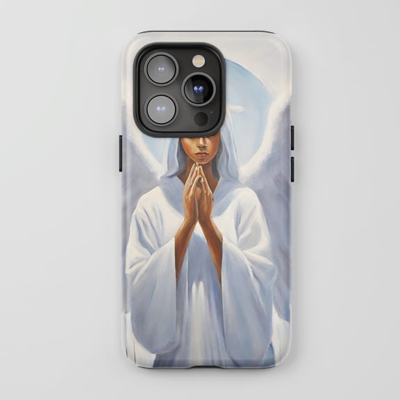 Angel For All iPhone Series Tough Phone Case Religious Art White