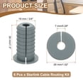 thumbnail image 2 of Uxcell Wall Grommets for Cable, Cable Routing Kit Silicone Hole Grommet Feed Through Bushing Gray, 2 of 7