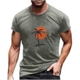 thumbnail image 1 of matoen T-Shirt Décontracté à Col Rond pour Hommes, Mode Imprimée, chandail-Over, Manches Courtes, Blouse de Sport Entraînement Physique, 1 of 4