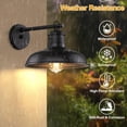 thumbnail image 3 of Outdoor Wall Lights - 4-Pack Black Sconces, Farmhouse Barn Lights, Modern Indoor Wall Mount Lighting Fixtures with E26 Socket, Anti-Rust Waterproof Exterior Lantern for Patio Porch Doorway Garage, 3 of 6