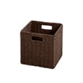 thumbnail image 2 of Foldable Storage Basket with Handles - Woven Rattan Style Organizer for Clothes, Toys, and Home Decor, 2 of 7