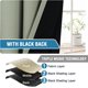 thumbnail image 5 of Cortinas 100 % opacas para atar para dormitorio, cortinas con aislamiento térmico, 45 pulgadas de largo, cortinas opacas con bolsillo para barra para ventana pequeña/baño con forro negro, piedra pómez, salvia clara, 42 pulgadas de ancho x 45 pulgadas de largo, 5 of 5