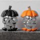 thumbnail image 2 of Halloween Decoration Hollow Skull Head Led Lamp Small Pumpkin Bar Haunted House Ktv Props Candle Gold Party, 2 of 2