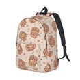 thumbnail image 2 of Daiia Groovy Disco Pumpkin Vintage Canvas Backpack for Men and Women ,Hiking Backpack,Travel Laptop Bag for School,Large Capacity Backpack-, 2 of 8