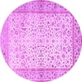 thumbnail image 1 of Ahgly Company Indoor Round Oriental Purple Traditional Area Rugs, 8' Round, 1 of 4