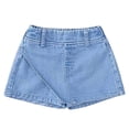 thumbnail image 3 of Dpytoraw Girls Denim Shorts, Stretchy Junior for School Days Blue Size 2-3 Years, 3 of 6