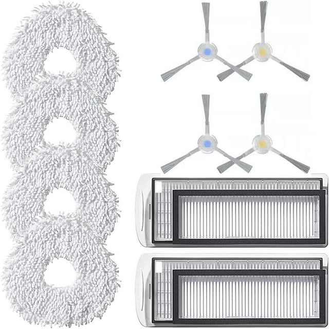 Resuable Mop Cloth for Robot Sweeping Narwal T10 Accessories Parts Microfiber X2 Filter X4 Side Brush X4 Mop (10)
