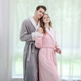 thumbnail image 3 of Camisón de franela de otoño e invierno más pijama largo acolchado de terciopelo para parejas para hombres ropa de hogar linda para mujeres, 3 of 6