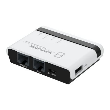 USB Wireless Print Server, WiFi Print Server with LAN/Bridge & USB| Wired/Wireless/Standalone Mode