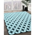 thumbnail image 3 of Ahgly Company Machine Washable Indoor Rectangle Transitional Seafoam Green Area Rugs, 4' x 6', 3 of 7