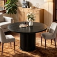 thumbnail image 4 of Fnova 47.24" Round Dining Table, Wood Coffee Table for 4 People, Modern Farmhouse Kitchen Table for Dining Room (Chairs Not Included), 4 of 22
