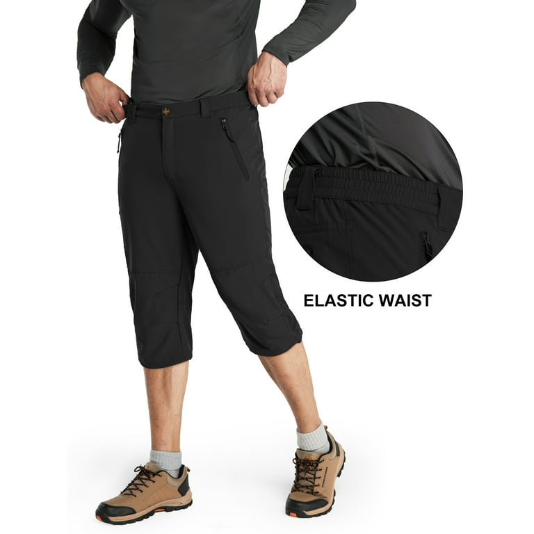 33,000ft Men's Hiking Golf Capri Pants 3/4 Cargo Quick Dry Lightweight  Stretch Below Knee Shorts Pants Travel Casual 