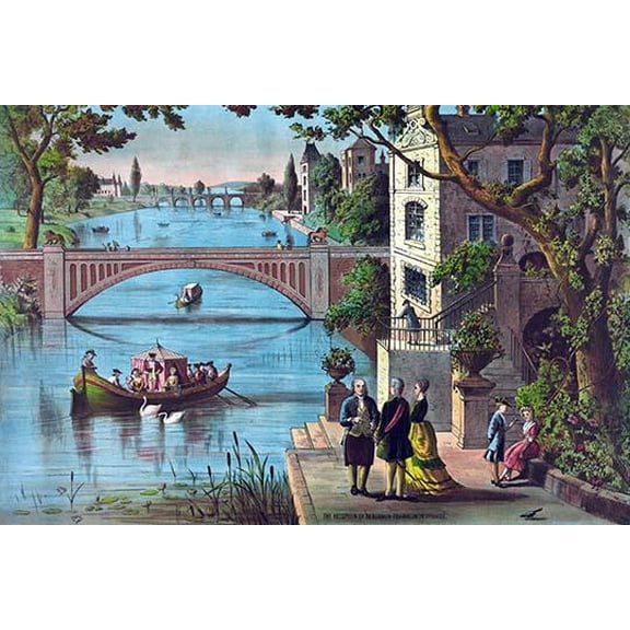 Reception of Benjamin Franklin in France-Fine Art Canvas Print (20" x 30")