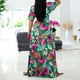 thumbnail image 4 of Vestidos estampados de playa de manga corta con cuello en V casuales de moda de verano para mujer Fridja bnh4350, 4 of 9