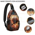 thumbnail image 2 of Sports Sling Bag for Men & Women Lightweight Crossbody Chest Backpack with Baseball Print, Anti-Theft Design Durable Daypack for Hiking, Biking, Travel, 2 of 6