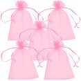 thumbnail image 2 of Bolsa Costalito de Organza PouchyPink 5Pzas Rosa 5x7cm Tela Bolsa Organza., 2 of 2