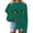 Green, variant on Black Cats on Pumpkin Sweatshirt Halloween Sweatshirts for Women Fall Pumpkin Face Tee Lightweight Pullover Tops