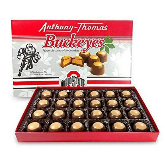 Anthony Thomas, Award Winning Peanut Butter & Milk Chocolate Buckeyes, Deliciously Delightful Snacks (24 Count)