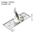 thumbnail image 3 of Unique Bargains Push Button Switch Door Open Access Control  Stainless Steel Panel 115mmx40mm DC 12V 3A Silver Tone, 3 of 5