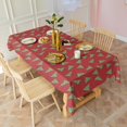 thumbnail image 3 of Red Christmas Tree Pattern Rectangle Tablecloth 60"x120",Waterproof Polyester Rectangle Table Cloth, Wipeable Spillproof Polyester Tablecloth for Dining, Camping, Indoor and Outdoor, 3 of 6