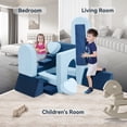 thumbnail image 6 of 14pcs Modular Kids Play Couch, Child Sectional Sofa, Fortplay Bedroom and Playroom Furniture for Toddlers, Convertible Foam and Floor Cushion for Boys and Girls, Blue, 6 of 7