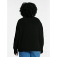 thumbnail image 4 of Terra & Sky Women's Plus Size Boyfriend Cardigan with Long Sleeves, Midweight, Size 0X-5X, 4 of 6