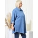 thumbnail image 4 of Plus Size Chambray Shirts for Women Button Down Denim Shirts Tops Blue 3X, 4 of 7