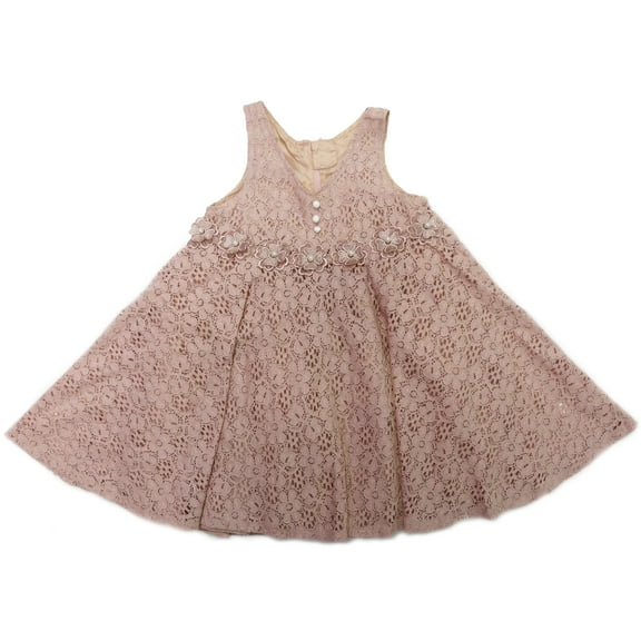 Wenchoice Peach Lace Baby Doll Dress Girls M(3Y-4Y)