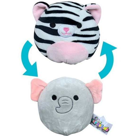 Squishmallows™ Flip-A-Mallows 5'' Plush Toy - White Tiger/Elephant