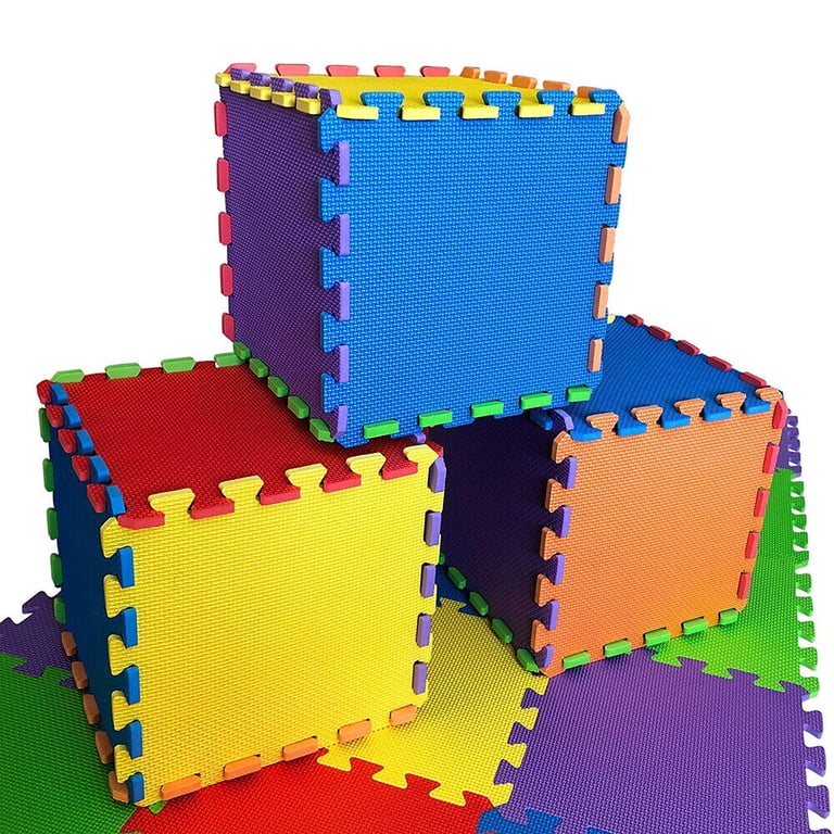 36 Interlocking Foam Puzzle Tiles 12x12in - Thickest Play Mat for