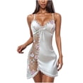 thumbnail image 1 of Tqcoqu Robe de Nuit en Dentelle Brodée Semi-Transparente Ensembles de Lingerie, 1 of 4