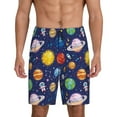 thumbnail image 1 of Fotbe Space Planet Pantalones Cortos de Pijama para Hombre, Ropa de Dormir, Pantalones de Pijama Cortos para Hombre-4X-Large, 1 of 6