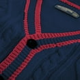 thumbnail image 4 of Coerni Girls V-Neck Cardigan Toddler Button Front Jacket Cable Knit Sweater Coat Top Sweatshirt Preppy Single Breasted Outwear, 4 of 7