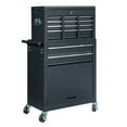 thumbnail image 5 of Gzxs 6-Drawer Rolling Tool Chest, Tool Cabinet Box with Wheels and Drawers, Tool Cabinet Storage Box, Adjustable Shelf, Portable with Wheels and Lock for Warehouse, Repair Shop (Black), 5 of 6