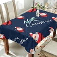 thumbnail image 4 of SKYSONIC Santa Claus Tablecloth Waterproof Washable Polyester Square Table Cover Durable Tablecloth for Kitchen Dining Table Party Decor (54 X 54 Inch), 4 of 7