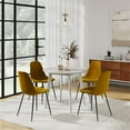 thumbnail image 4 of Pemberly Row Contemporary Velvet Side Chairs (Set of 2) in Gold, 4 of 6